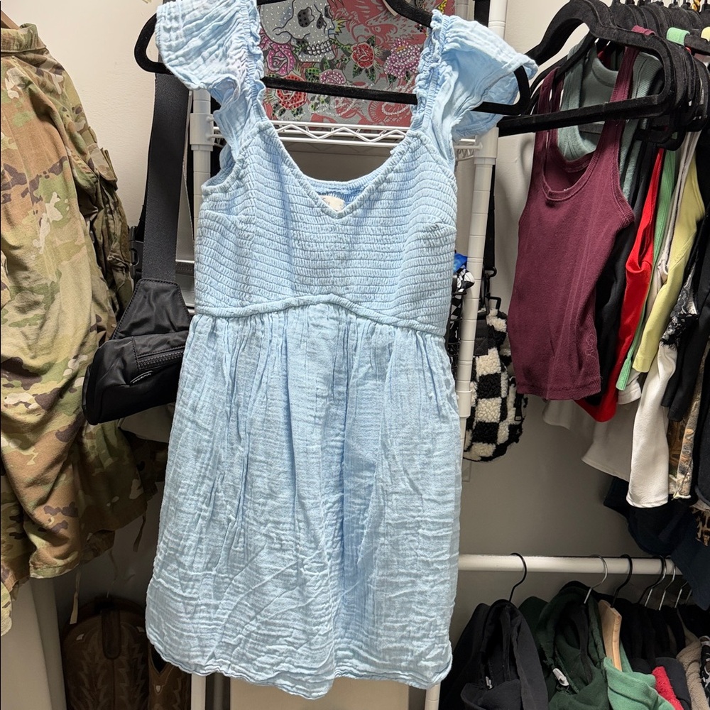Hollister Light Blue Midi Dress